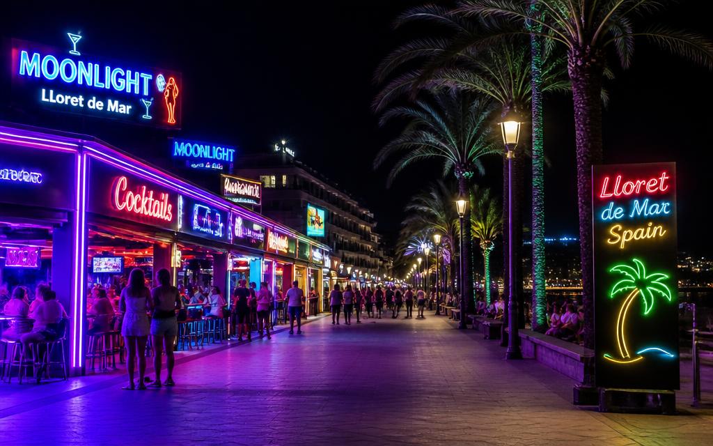 Natteliv i Lloret de Mar, Spanien